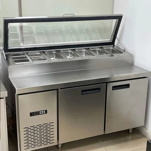 two door undercounter refrigerator with pizza makeline 500x500